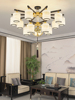 全铜新中式客厅吊灯朝下现代中式大气中国风别墅2023餐厅灯具