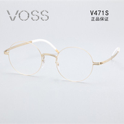 voss眼镜cozy系列日本眼镜框圆形，男女超轻圆框近视眼镜架v471s