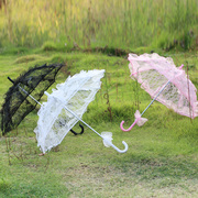 新娘伞大红伞花边蕾丝，伞婚纱拍摄影道具装饰表演舞蹈伞欧式婚庆伞