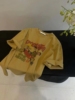 设计感小众卡通图案字母印花姜黄色(姜黄色，)短袖t恤女夏季体恤纯棉上衣女