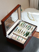 木质高端手镯盒翡翠玉镯龙凤镯，收纳盒大容量串珠珠宝盒隔板可移动