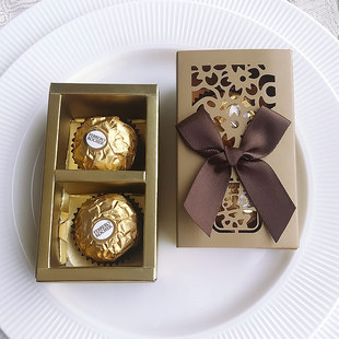 费列罗巧克力礼盒成品盒结婚欧式婚礼2粒装创意婚礼喜糖盒