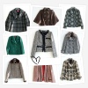 日本制vintage古着复古英伦风格纹双排扣粗花羊毛呢短外套孤品