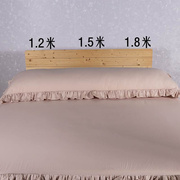 纯棉双人枕套长款纯色花边加长1米5全棉枕头套1.21.51.848x150