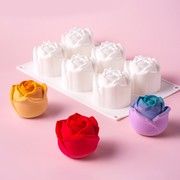 3d立体玫瑰花慕斯模具硅胶慕斯，蛋糕模具法式甜品西点烘焙模具工具