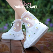 雨鞋女夏季耐磨防滑雨，鞋套学生时尚防水套透明硅胶水鞋儿童雨靴套