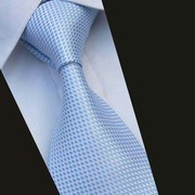 高档色织真丝领带淡蓝色纳米，防水版男士正装领带商务领带