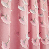 简约现代加厚遮光粉色浮雕绣花窗帘成品卧室客厅婚房粉色银杏布