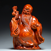 花梨木雕刻老寿星公寿翁摆件红木家居装饰生日祝寿贺寿送礼工艺品