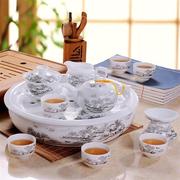 瓷鈊堂景德镇青花瓷茶具，套装家用简约中式陶瓷功夫茶杯茶壶茶盘