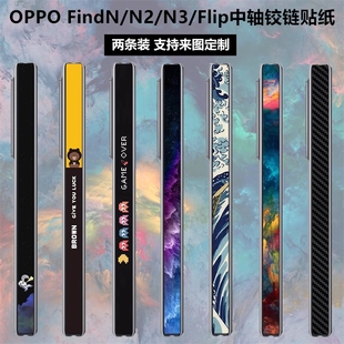 适用于oppofindn折叠屏手机铰链贴膜oppofindn3侧边彩膜oppo findn2中轴贴纸oppofindn3flip保护膜