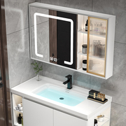 浴室柜陶瓷一体盆洗脸盆柜，组合现代简约实木，轻奢洗漱洗手台盆卫浴