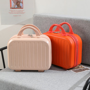 手提行李箱14寸小型化妆箱，糖果色小清新旅行箱，女收纳箱包纯色定制