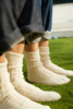beeffsocks男女中国制有机棉，加厚保暖粗线针织复古日系中筒堆堆袜