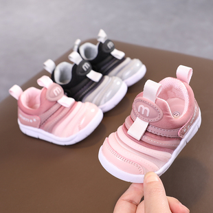 男宝宝毛毛虫学步鞋软底，春秋机能鞋子0一1-2岁女童婴儿鞋周岁阶段