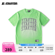 starter荧光系列短袖oversize情侣，款潮流t恤纯棉绿色运动上衣