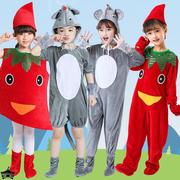 新年儿童动物演出服装幼儿园纱裙老鼠舞蹈服可爱蔬菜小辣椒表演服