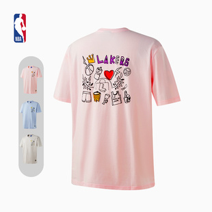 NBA球队文化系列T恤洛杉矶湖人/凯尔特人/金州勇士