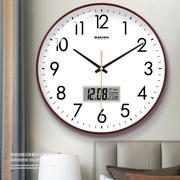 电子日历农历显示器钟表挂钟客厅大尺寸带温度的高端大厅时钟挂墙