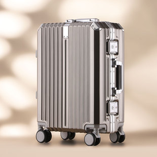 pc铝框行李箱男女拉杆箱万向轮旅行箱20登机大容量箱子24寸皮箱26