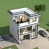 新农村自建房设计图二三层别墅设计图纸网红现代风格欧式施工效果