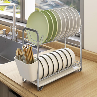 碗碟收纳架厨房置物架，放碗架沥水架沥碗架子碗碟，架碗盘碗筷收纳盒