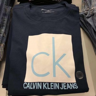 CK/Calvin Klein男装夏经典款圆领纯棉短袖T恤 logo上衣半袖