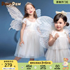 pawinpaw小熊童装2023年夏季女宝宝儿童连衣裙女童，公主裙洋气