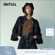设计师潮牌INITIAL秋喇叭袖短外套女ITFMCDM211