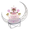网红铁艺创意月亮船，蛋糕展示架单层生日糕点支架，少女心蛋糕架