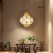 美式全铜法式复古玄关吊灯摩洛哥风格主题西餐厅卡座吧台装饰