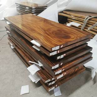 大板茶桌茶台奥坎实木大板原木台面茶板新中式茶桌椅组合红木