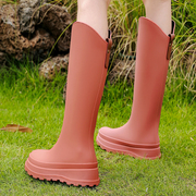 雨鞋女时尚冬外穿水鞋成人加绒高筒雨靴防水防滑胶鞋长筒靴子
