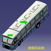 12m米大巴客车汽车3D三维模型曲面造型数模stp工程图纸带座椅车轮