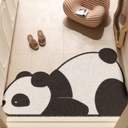入户门地垫可爱熊猫耐磨玄关，可裁剪脚垫进门门口丝圈门垫地毯卡通