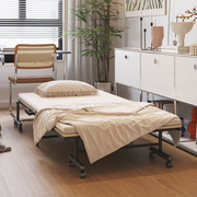 天坛家具折叠床实木板午休床加固简易成人铁艺床单人折床临时床