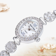 royalcrown萝亚克朗美人鱼手表，女表石英手，链表水钻镶钻满钻表