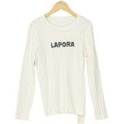 LAPORA丽莫品牌撤柜折扣女装气质时尚休闲米白针织衫A1-0590