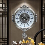 钟表挂钟静音客厅北欧式创意石英钟表时尚，家用挂e墙摇摆欧式时钟