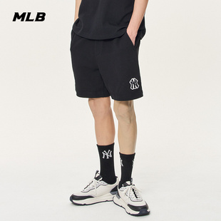 MLB 男女情侣刺绣纯色运动短裤时尚宽松套装23夏季 SPB04