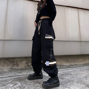 黑武士美式机能工装裤高街男束脚搭配马丁靴的裤子冬季加绒冲锋裤