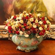 欧式装饰品陶瓷花盆复古花瓶餐桌，摆件客厅插花花艺摆设创意工艺品