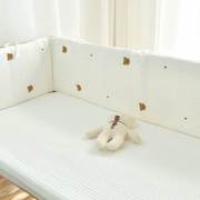 青蓝拼接床床围栏宝宝，全棉床品婴儿床围婴童，纯棉防撞围挡布可