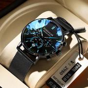 瑞士品牌男士手表防水机械表高中生男学生青少年潮流夜光石英腕表