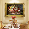 欧式古典花卉油画玄关，装饰画美式餐厅，走廊客厅卧室挂画壁画玫瑰花
