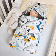 艾茵美（oinme）包被新生儿冬季加厚婴儿睡袋冬天纯棉宝宝抱被秋