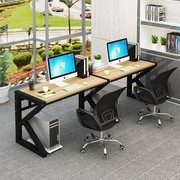 情侣组合简约现代电脑桌办公桌台式职员单三双两人位并排一体靠墙