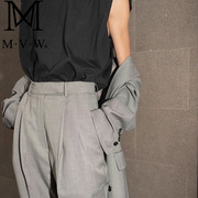 mvw帅爆!人手三件!个性，时尚气质高腰休闲显瘦西裤女