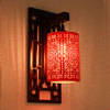 中式壁灯led床头灯过道墙，壁灯红色陶瓷灯，佛龛神像民宿仿古壁灯