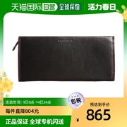 日本直邮takeokikuchi男式长款钱包带拉链的黑色，软钱包